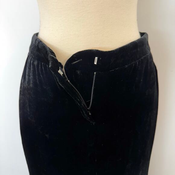 Emilio Pucci Velvet Maxi Skirt High Back Slit Black IT40 US6 NWT Made in Italy - Picture 3 of 13